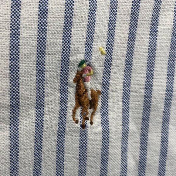 Polo Ralph Lauren Men's Shirt XXL Custom Fit Long Sleeve Pinstriped Button Down - Picture 8 of 14